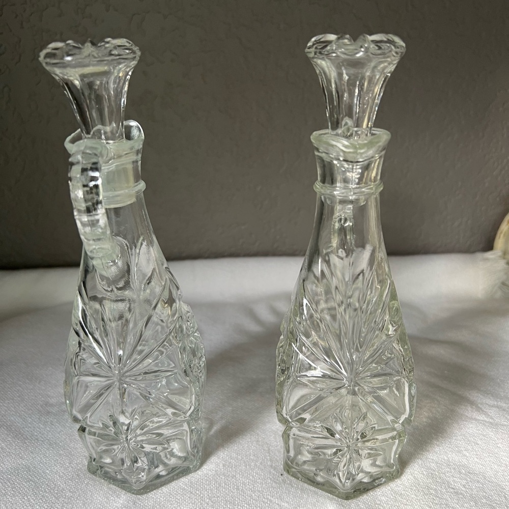 vintage Anchor Hocking Star of David oil or vinegar cruet. - Picture 4 of 6